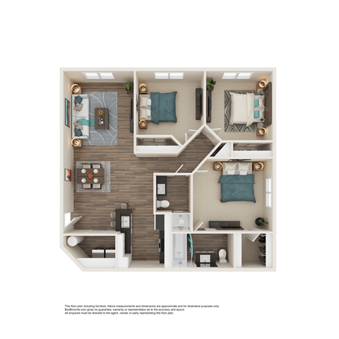2 Bed 2 Bath Floor Plan | 1,022 Sq. Ft. at Element Deer Valley in Phoenix, 85027